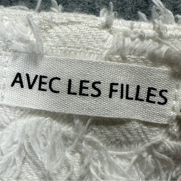 AVEC LES FILLES  White Trapped Wide Leg Pant Sz: XL - Picture 11 of 12